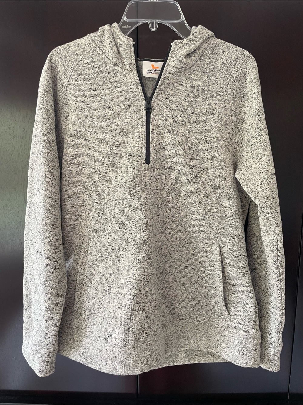 Field & Stream Women’s Heather Gray Half-Zip Hoodie Sweater